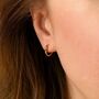 Classic Gold Sleeper Vermeil Hoop Earrings, thumbnail 2 of 5