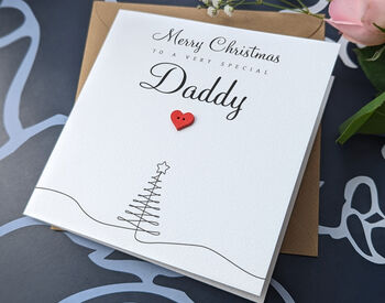 Personalised Handmade Christmas Card For Special Father, 3 of 4