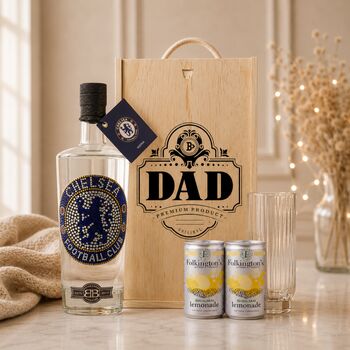 Best Dad Football Vodka Gift Set – Choose Arsenal, Chelsea Or Celtic Club Vodka With Glass And Folkington’s Lemonades, 3 of 10