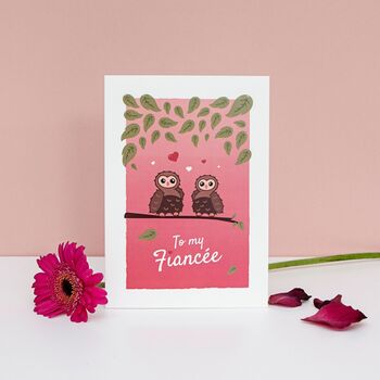 'To My Fiancee' Valentines Day Card, 5 of 12