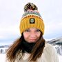 Mustard Traditional Nordic Reflective Super Bobble, thumbnail 3 of 5