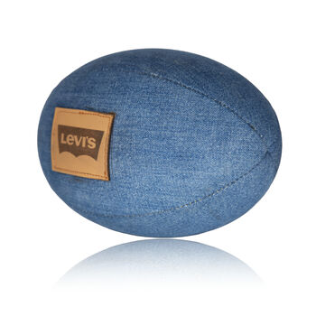 Personalised Denim Rugby Ball Four Panel Jeans Ball, 3 of 3