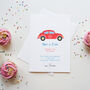 Party Car Personalised Invitation, thumbnail 1 of 2