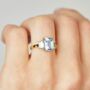 18ct Gold Aquamarine And Diamond Engagement Ring, thumbnail 4 of 4