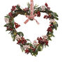 Pre Lit Red Berry Heart Christmas Wreath, thumbnail 2 of 2