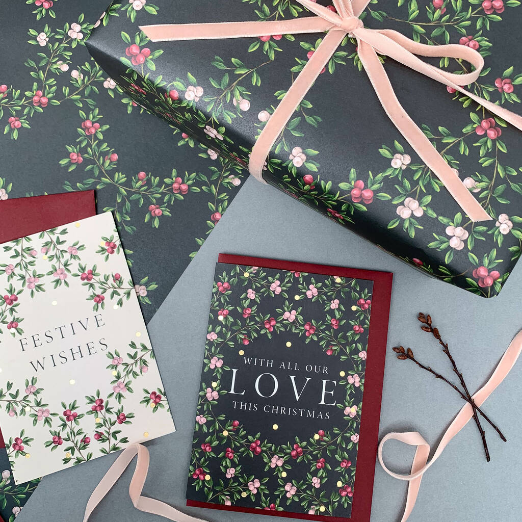 Luxury Christmas Wrapping Paper, Merry Nouveau By Catherine Lewis