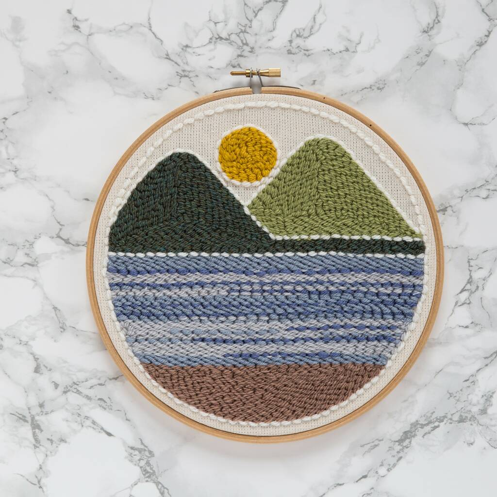 Landscape Beginner Punch Needle Kit By FOR SHE LOVED WOOL