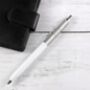 Engraved Pierre Cardin White Ballpoint Pen, thumbnail 6 of 6