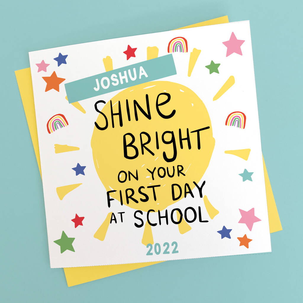 'Shine Bright' First Day At School Card, 1 of 7