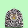 Kids Personalised Beanie Pink Leopard, thumbnail 5 of 11