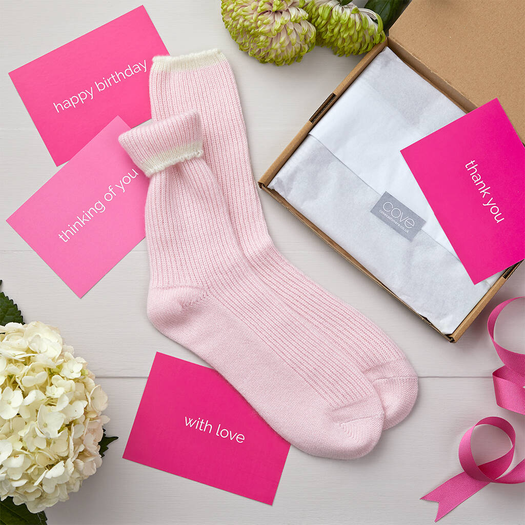 Letterbox Gift Cashmere Bed Socks By Cove