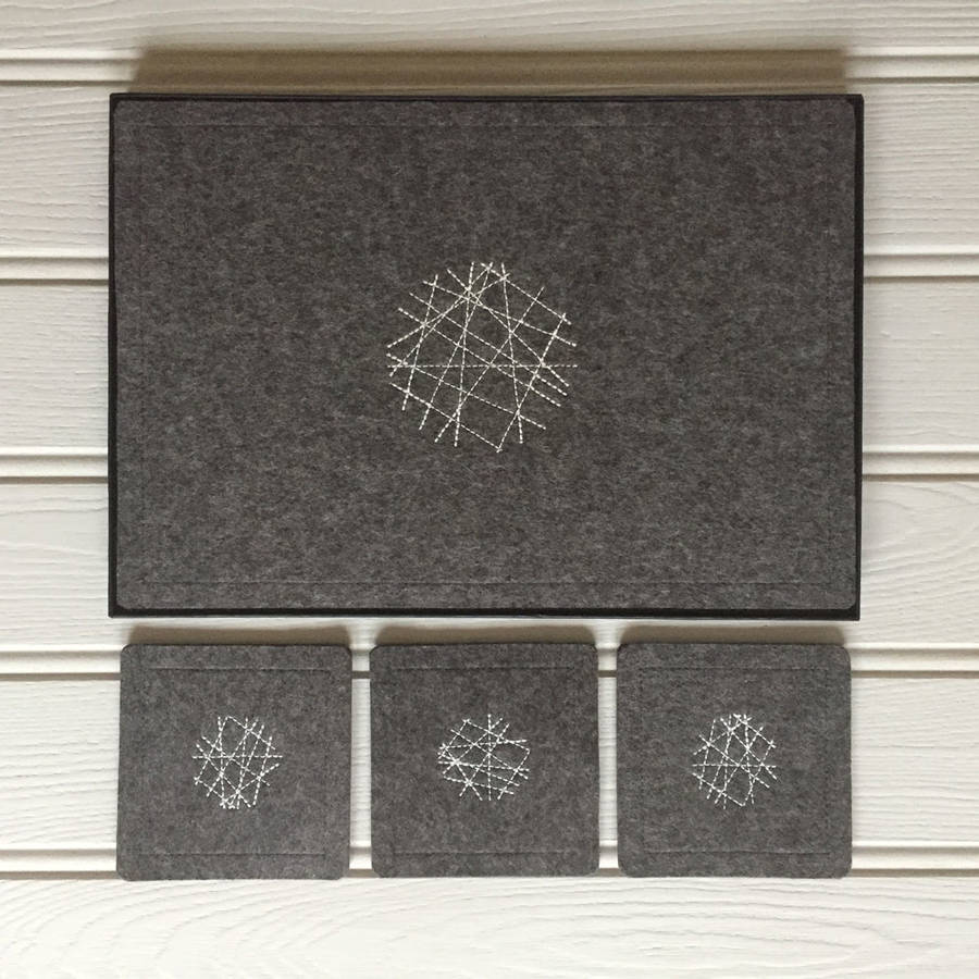 wool felt tablemats by goldborough