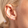 Sparkly Silver Galaxy Mini Stud Earrings, thumbnail 2 of 5