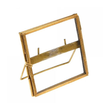 Square Standing Brass Frame 8x8cm, 2 of 2