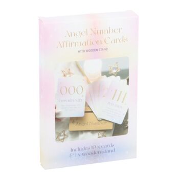 Angel Number Affirmation Cards With Stand, 4 of 6