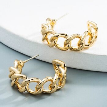 Adjustable Open Gold Plated Chain Ring, 7 of 9