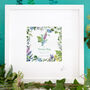 Personalised Baby Name Initial Wildflower Print, thumbnail 1 of 12