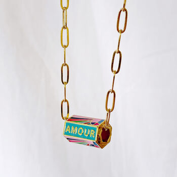 Enamel Amour Necklace, 3 of 12