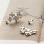 Sterling Silver Forget Me Not Bloom Studs, thumbnail 1 of 6