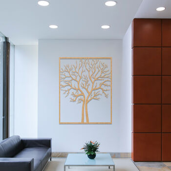 Split Wooden Tree Of Life Wall Art Modern Home Decor, 6 of 9