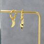 Mismatched Angel And Demon Wing Huggie Hoop Earrings In Sterling Silver, thumbnail 4 of 11