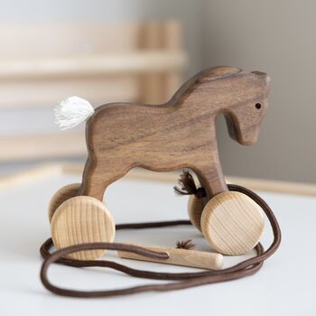 Personalised Wooden Pull Along Bunny, 10 of 12