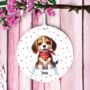 Personalised Beagle Wearing A Red Bandana, thumbnail 1 of 2