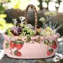 Pink And Red Strawberry Fields Planter Vase, thumbnail 5 of 12