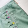 Personalised Velvet Embroidered Floral Make Up Bag, thumbnail 5 of 6