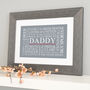 Personalised Dad's Favourites Word Art Print, thumbnail 3 of 8