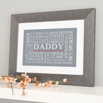 Personalised Dad's Favourites Word Art Print, 3 of 8