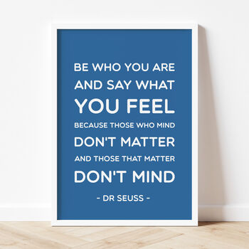 Dr Seuss 'Be Who You Are' Quote Print, 7 of 9