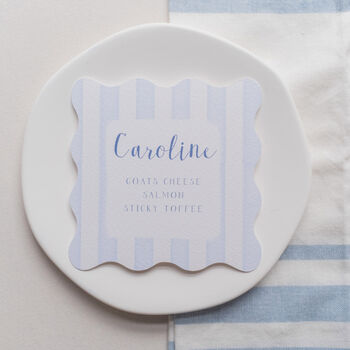 Wavy Shaped Place Cards With Stripes, 2 of 5