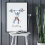 Weightlifter Personalised Print, thumbnail 3 of 4