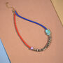 Terrazzo Coral And Blue Bead Necklace, thumbnail 1 of 5