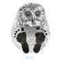 Personalised Baby Owl Footprint Kit, thumbnail 5 of 5