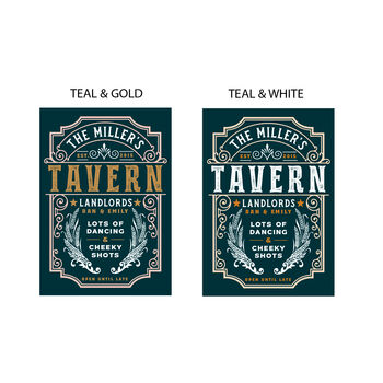 Personalised Family Pub Tavern Metal Sign, 4 of 5