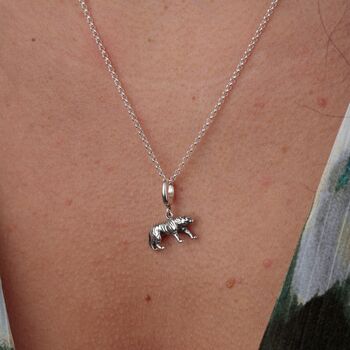 Tiger Charm Necklace, Sterling Silver Or Gold Plated, 2 of 11