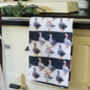 Organic Cotton Christmas Geese Tea Towel, thumbnail 1 of 10