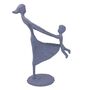 Mother And Child Swinging Iron Figurine 23cm, thumbnail 2 of 5