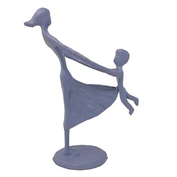 Mother And Child Swinging Iron Figurine 23cm, 2 of 5