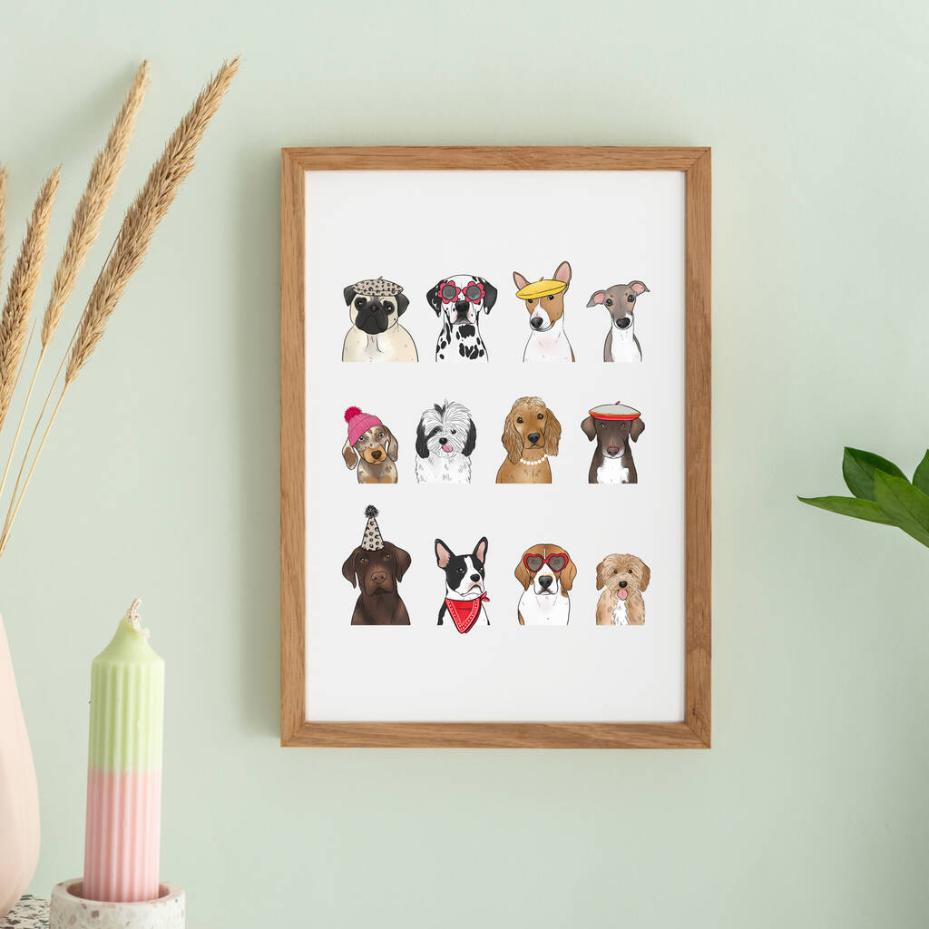 Pooch Passport Illustrated Dog Print By Otts & Co | notonthehighstreet.com