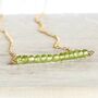August Birthday Real Peridot Necklace, thumbnail 4 of 7