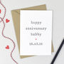 Personalised Happy Anniversary Hubby Or Wifey Card, thumbnail 2 of 4