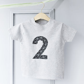 Personalised Kids Age Celebration Number T Shirt, 2 of 8