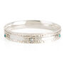 Rajput Serenity Turquoise And Pearl Spinning Bangle, thumbnail 3 of 12