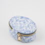 Bunny Blues Oval Jewellery Box, thumbnail 3 of 5