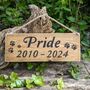 Hand Engraved Wooden Pet Memorial Plaque, thumbnail 4 of 11