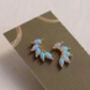 Opal Turquoise Wing Stud Earrings, thumbnail 7 of 8