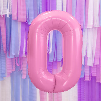 Pink Any Age Foil Number Birthday Balloon, 8 of 10